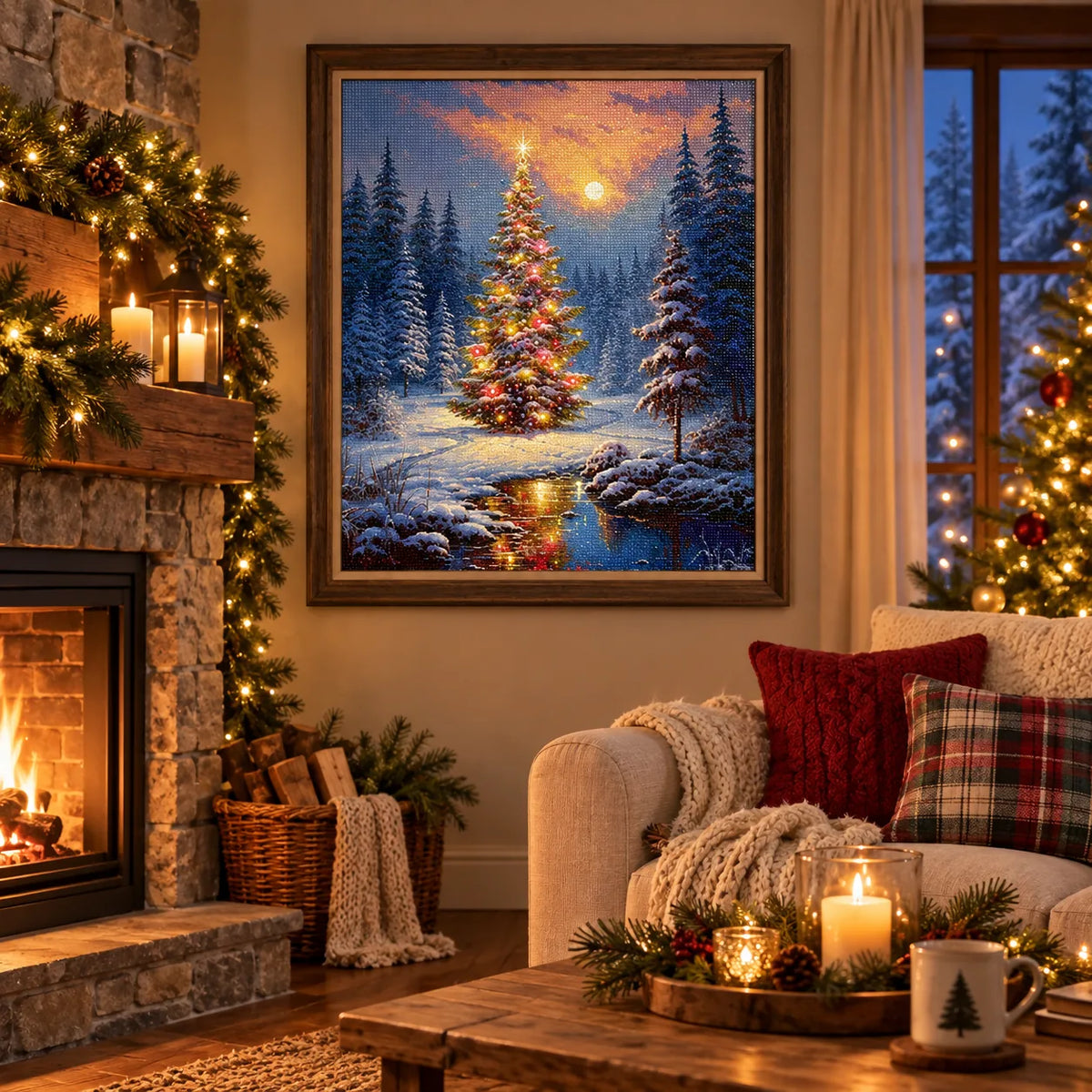 Home decor scene for Twilight Christmas Woodland