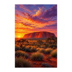 Original Uluru Sunset artwork on a white background.