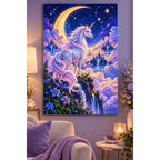 Unicorn Crescent Moon Diamond Painting Kit home decor scene