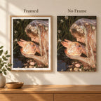 Framed and no-frame comparison for Veiled Seer Crystal Orb artwork.