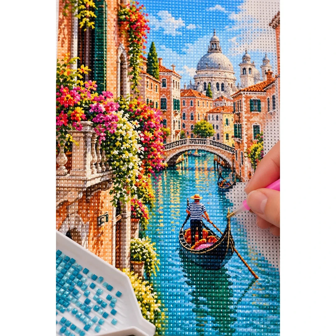 Venice Flower Canal diamond placement process