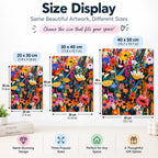 Vibrant Floral Garden Diamond Painting Kit diamond detail