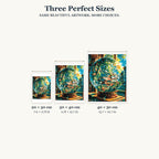 20 × 30, 30 × 40 and 40 × 50 cm size guide for Village Within The Globe