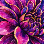 Close-up diamond drill detail of Violet Flame Bloom