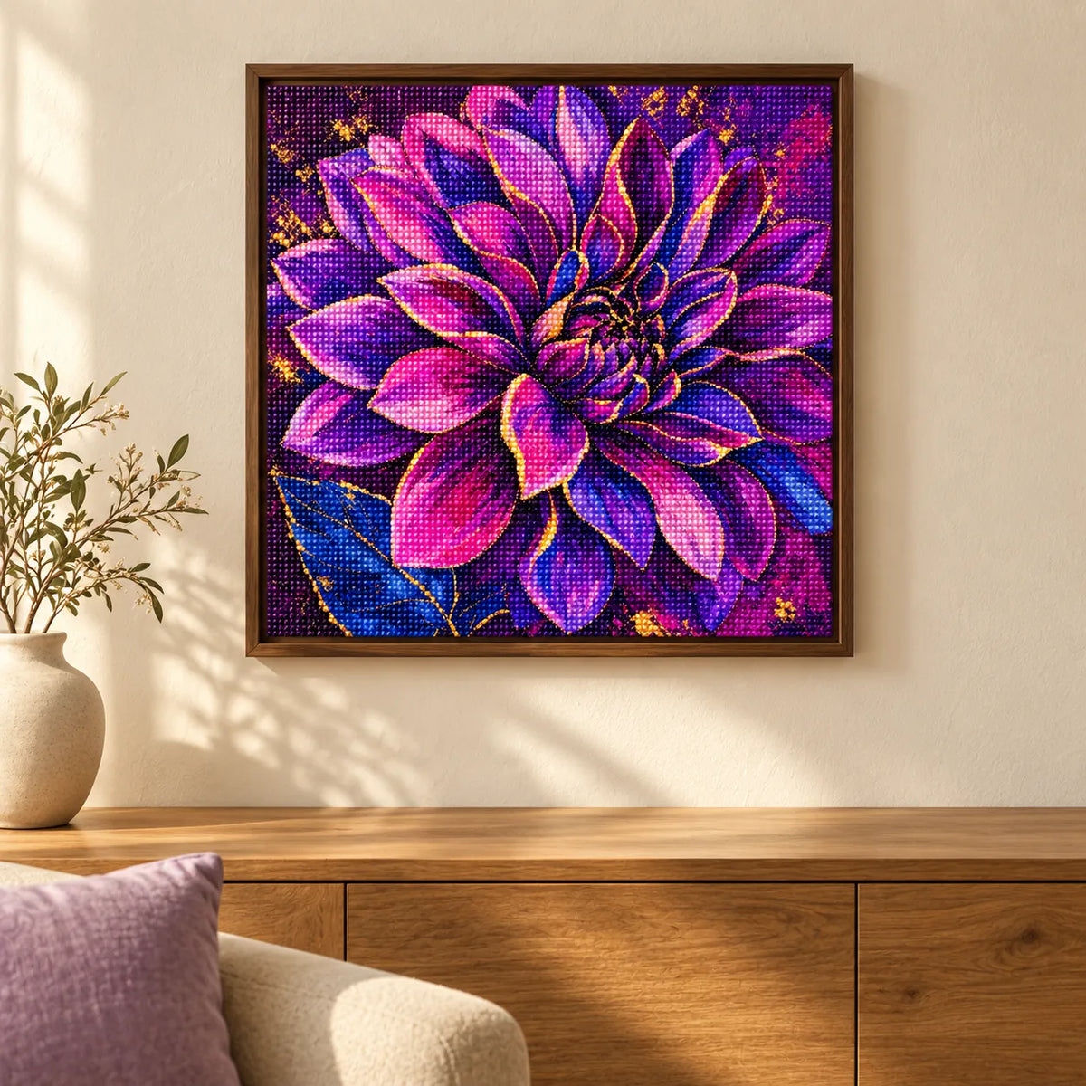 Home decor scene featuring Violet Flame Bloom