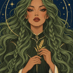 Close-up of sparkling drills on the Virgo Sage Herbalist design