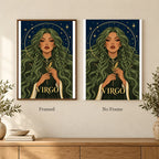 Framed and no-frame options for the Virgo Sage Herbalist diamond painting