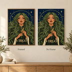 Framed and no-frame options for the Virgo Sage Herbalist diamond painting