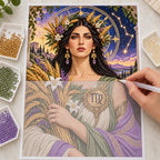 Hands applying drills for Virgo wheat maiden