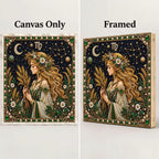 virgo canvas-only and framed display options; no decorative outer frame included