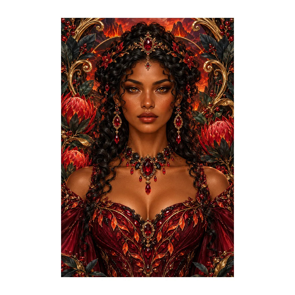 Original white-background artwork of Volcanic Garden Keeper