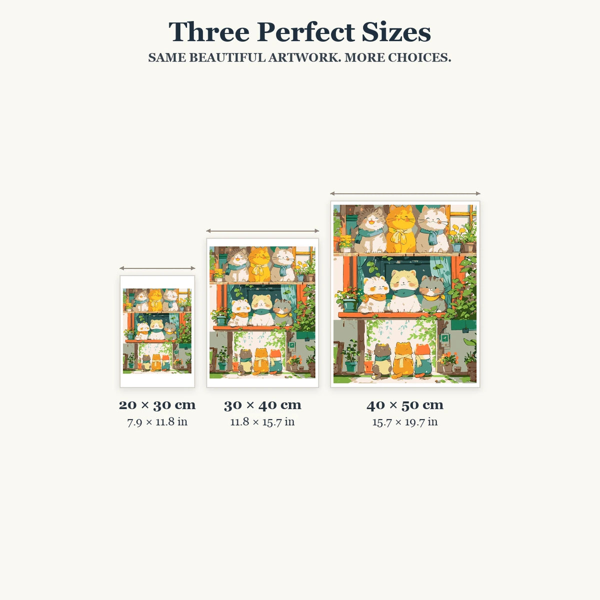 Size guide for Window Garden Companions Diamond Painting Kit
