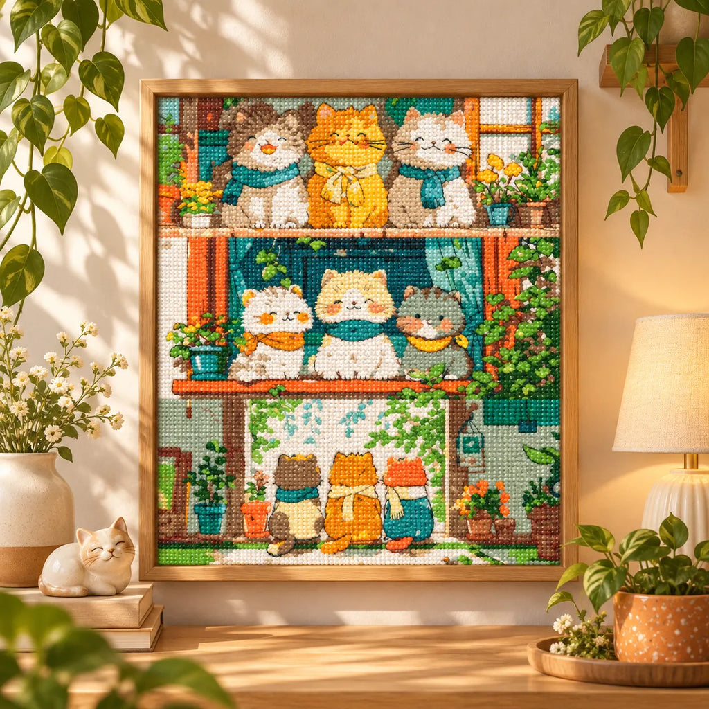 Home decor scene for Window Garden Companions Diamond Painting Kit