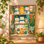 Home decor scene for Window Garden Companions Diamond Painting Kit