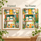 Framed and no-frame comparison for Window Garden Companions Diamond Painting Kit