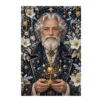 Finished white-background diamond painting of Winter Astronomer
