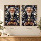 Framed and no-frame options for the Winter Astronomer diamond painting