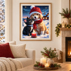 Home decor scene for Winter Companions By Candlelight Diamond Painting Kit