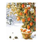 Winter Orange Tree completed artwork on a clean white background