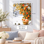 Winter Orange Tree shown in a styled room with 15.7 × 19.7 in and 40 × 50 cm dimensions