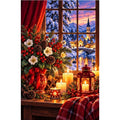 Winter Solstice Candle Window — original artwork on a clean white background