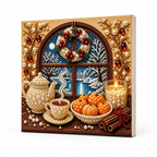 Winter Window Tea Still Life pearl painting kit – hero image