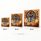 Winter Window Tea Still Life pearl painting kit – size image