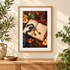 Framed home display of the witch's autumn keys diamond painting