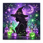 Witch Silhouette and Potions Pearl Diamond Painting Kit hero image