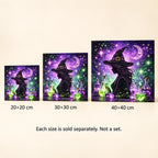 Witch Silhouette and Potions Pearl Diamond Painting Kit size image