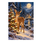 Original Christmas Deer artwork on a white background.