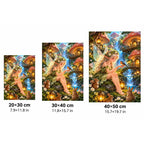 Woodland Fairy Mushroom Village Diamond Painting Kit size guide
