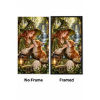 Woodland Witch Fox Diamond Painting Kit No Frame and Framed comparison