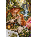 Woodland Witch Fox Diamond Painting Kit diamond placement process