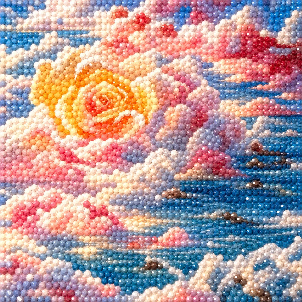 Yellow Rose Above the Cloud Sea: detail