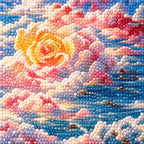 Yellow Rose Above the Cloud Sea: detail