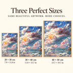 Yellow Rose Above the Cloud Sea: sizes