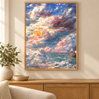 Yellow Rose Above the Cloud Sea: scene