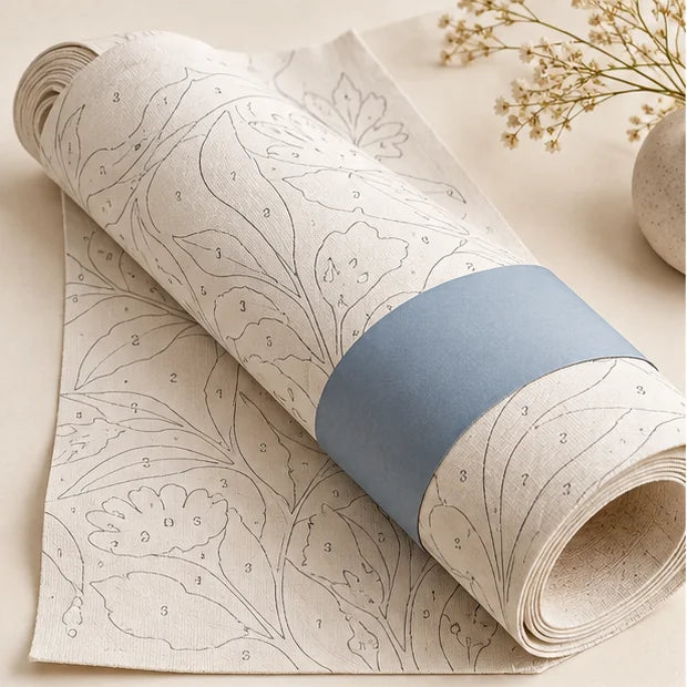 Rolled numbered paint by numbers canvas